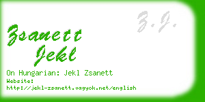 zsanett jekl business card